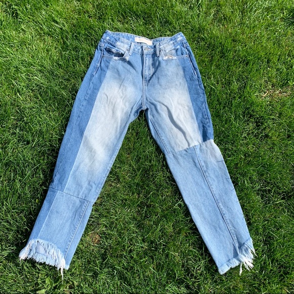 Hidden Jeans Raw Hem Distressed Patchwork Jeans - Picture 13 of 16